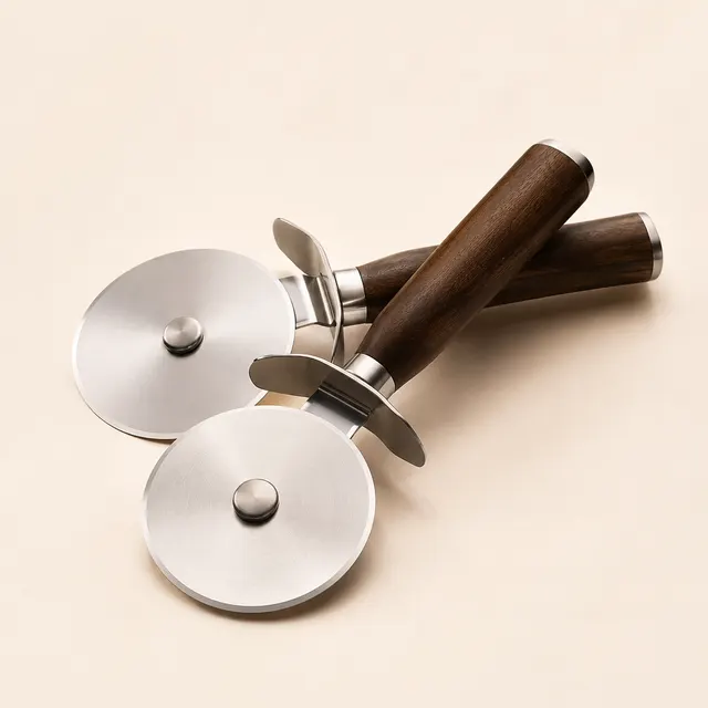 Two wheel-style pizza cutters
